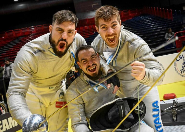 Azzurri della sciabola di bronzo agli Europei paralimpici