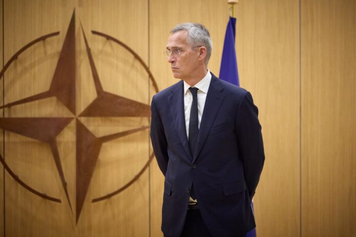 Belgium, Bruxelles: Presidente dell'ucraina Volodymyr Zelensky incontra il segretario generale della NATO Jens Stoltenberg