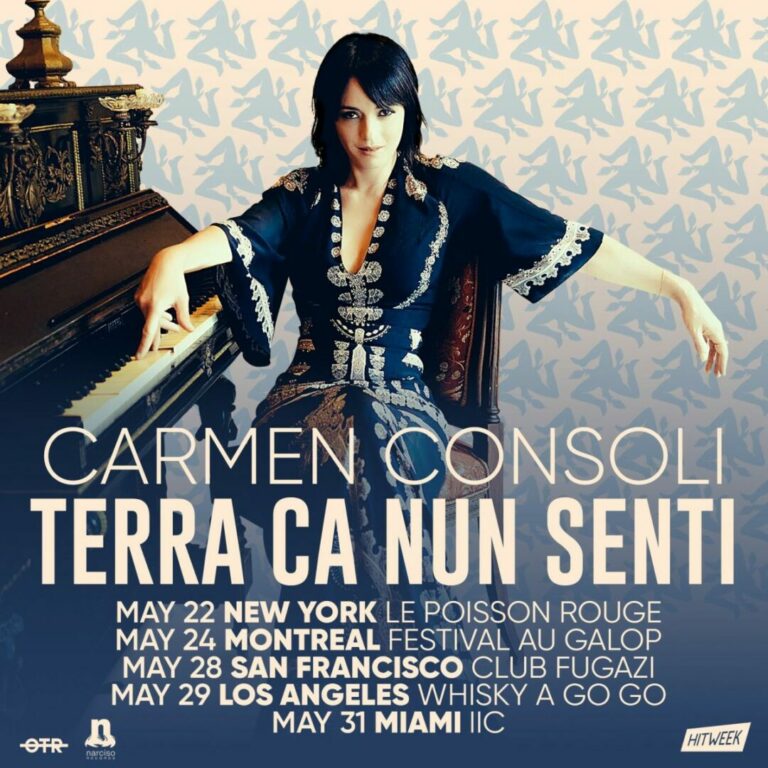 Carmen Consoli con “Terra ca nun senti” a maggio sbarca in America