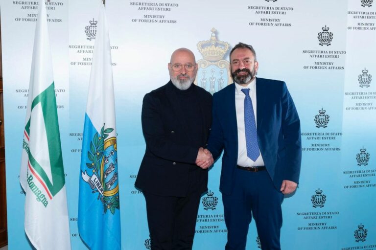Bonaccini incontra il Segretario di Stato di San Marino Beccari