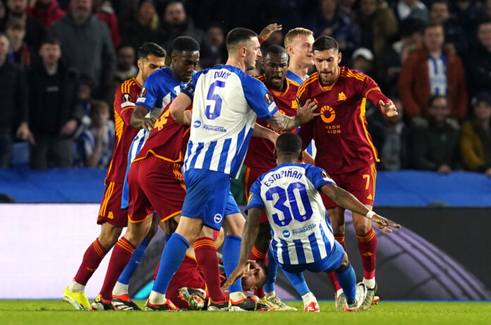 Brighton and Hove Albion v AS Roma - UEFA Europa League - Round of 16 - Second Leg - The AMEX