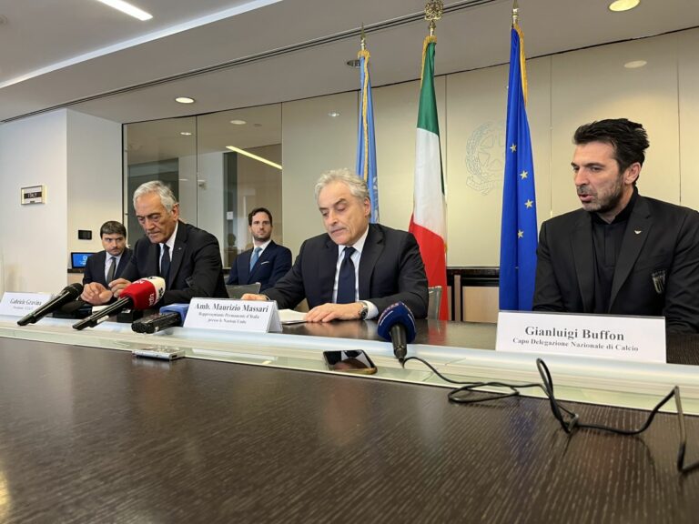 Gravina e Buffon all’Onu “Il calcio come forza di pace”