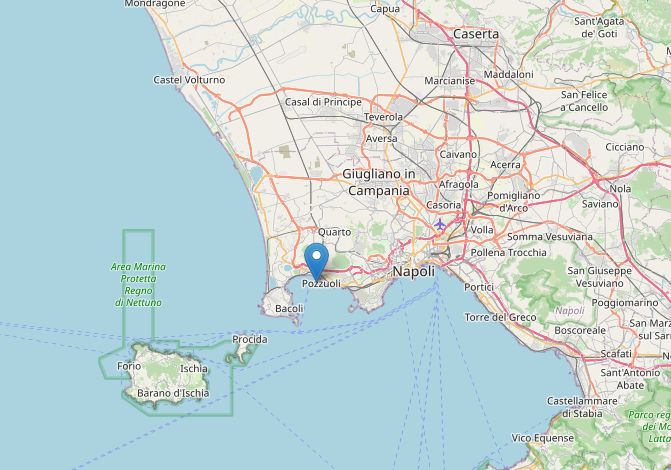 سرب زلزالي في كامبي فليجري بقوة 3.2 درجة