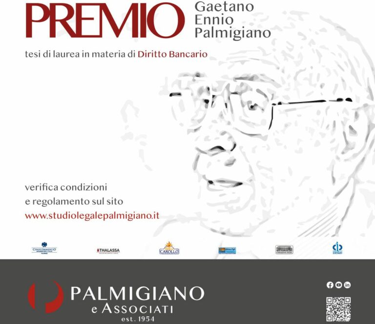 Tesi di laurea in Diritto bancario, premio “Ennio Palmigiano”