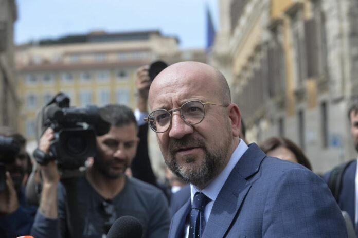 Palazzo Chigi dichiarazioni alla stampa del Presidente del Consiglio Europeo Charles Michel