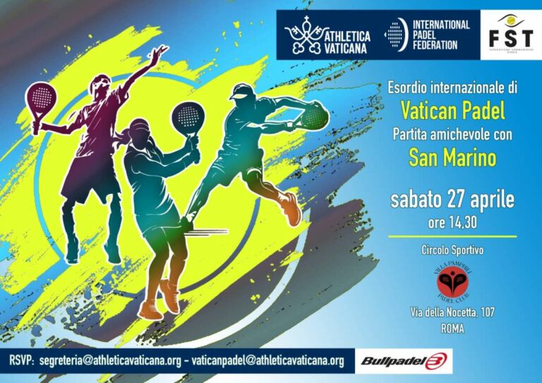 Esordio internazionale per la squadra vaticana di padel