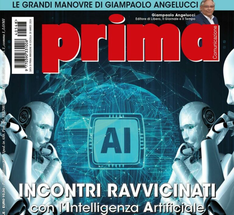 “Prima”, nel nuovo numero da Angelucci all’intelligenza artificiale