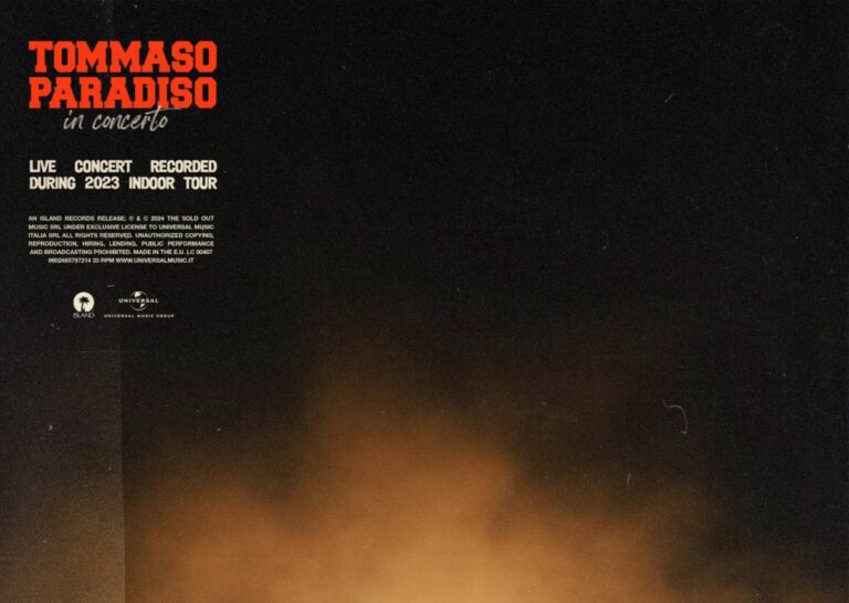 “Tommaso Paradiso in concerto”, l’album live fuori il 28 giugno