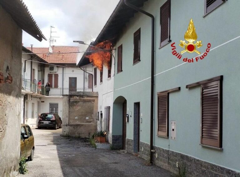 San Giorgio sul Legnano, incendio a una palazzina. 41enne ferito