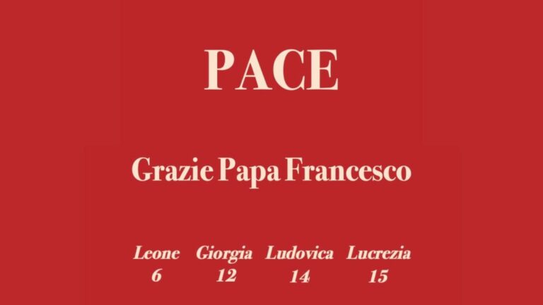 Sul Corriere della Sera una pagina “PACE Grazie Papa Francesco”