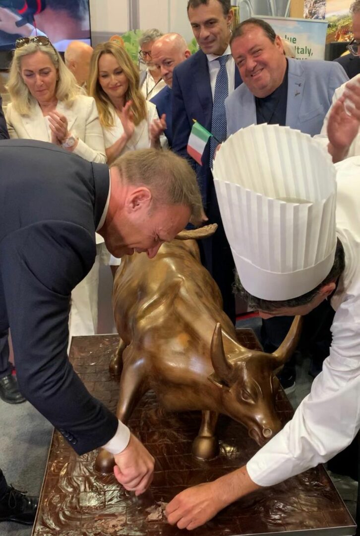 Toro di Wall Street di cioccolato, l’omaggio di Fiasconaro al Fancy Food