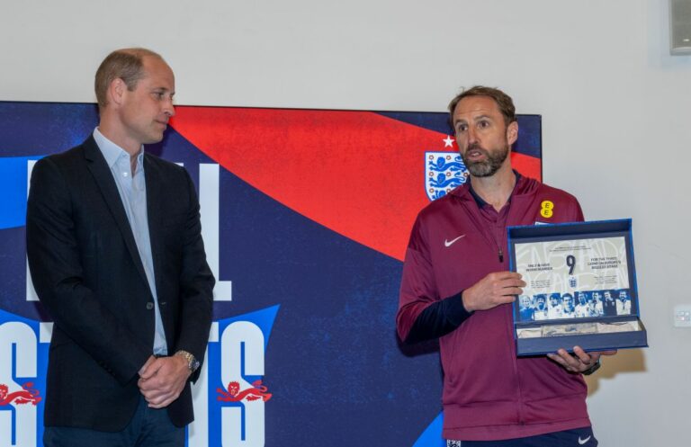 Il principe Williams fa visita alla nazionale inglese