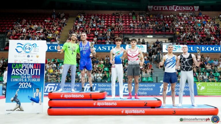 Assegnati i titoli italiani maschili di ginnastica artistica