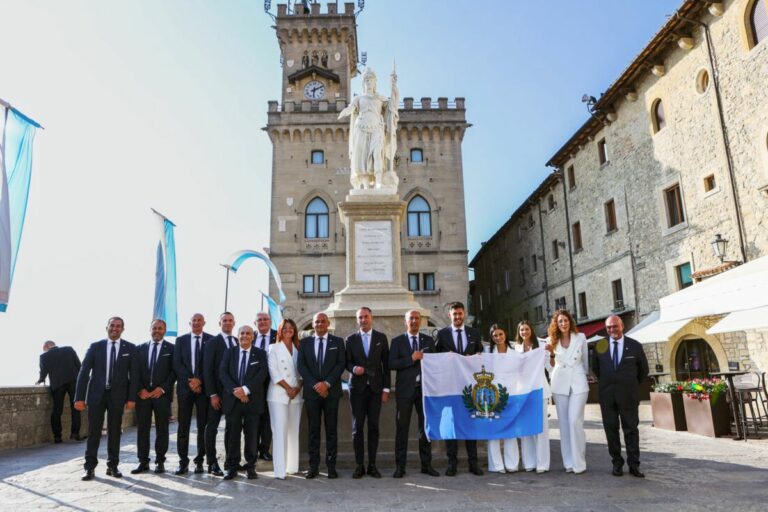 Delegazione olimpica San Marino ricevuta dai Capitani Reggenti