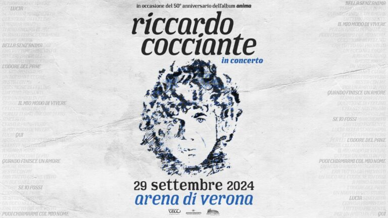 Riccardo Cocciante torna in concerto il 29 settembre all’Arena di Verona