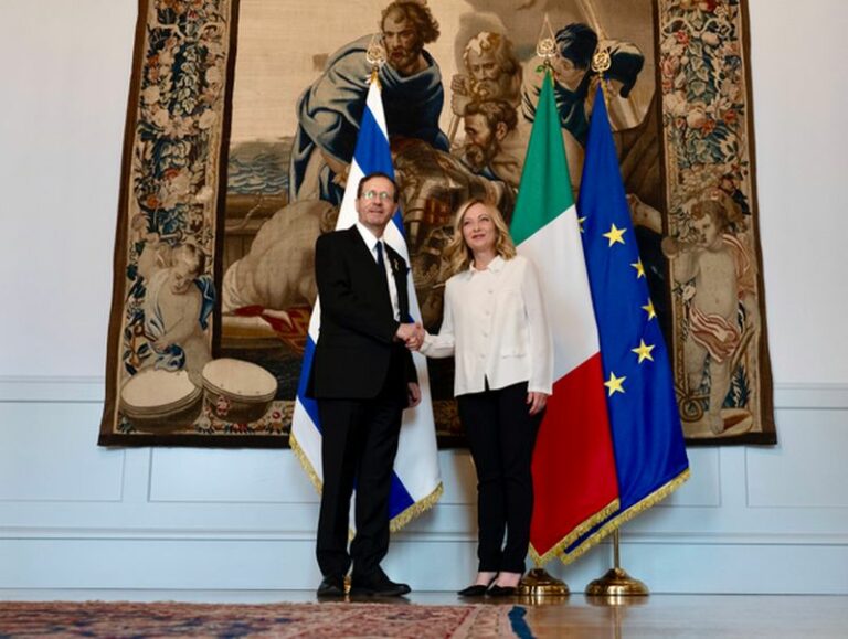 ميلوني خلال لقاء هرتسوج: قلقون من الوضع الإنساني في غزة