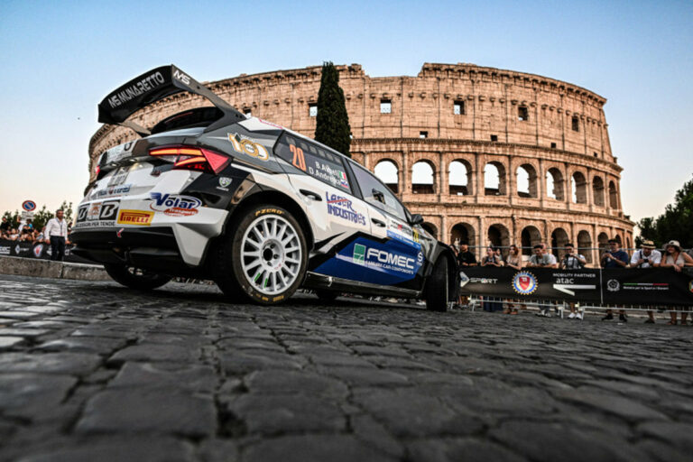 Il rally di Roma Capitale a Crugnola su Citroen C3 gommata Pirelli