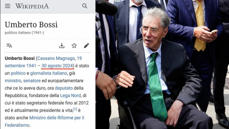 Lega, sul web la notizia della scomparsa di Bossi ma è una fake
