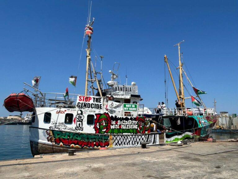 Gaza Freedom Flotilla boat in Malta