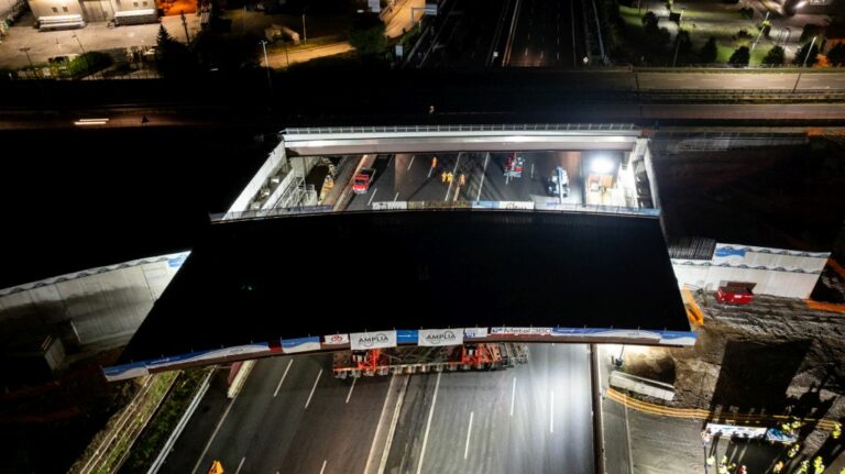 Varato nuovo cavalcavia dello svincolo di Dalmine della A4