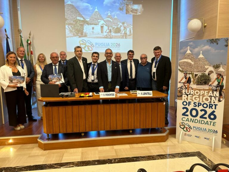 Piemontese “La Puglia merita il titolo di Regione Europea dello Sport”