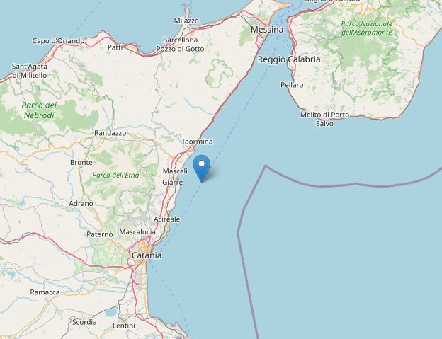 زلزال بقوة 3.3 درجة قبالة سواحل كاتانيا