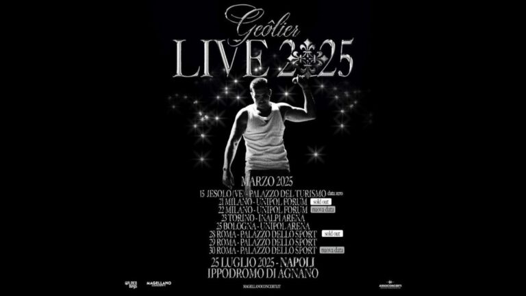 Per Geolier nel Tour 2025 due nuovi concerti a Milano e Roma