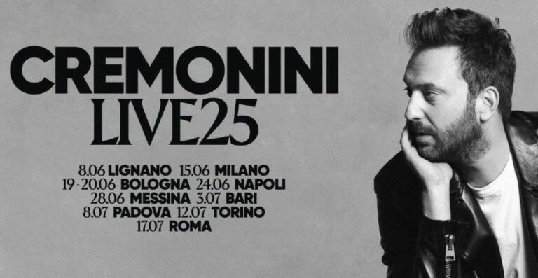 Cremonini Live25, raddoppiano appuntamenti a Roma e Bari