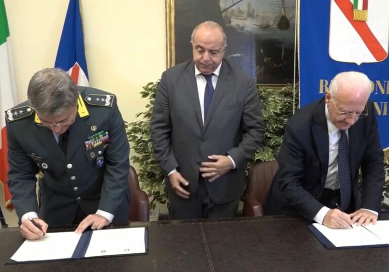 Pnrr e Sanità, firmata intesa tra Regione Campania e Guardia di Finanza