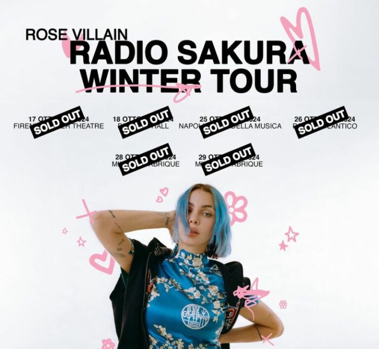 Rose Villain, al via il Radio Sakura Winter Tour già sold out