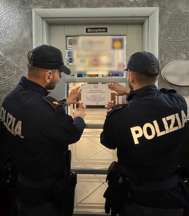 Roma, sospesa per cinque giorni la licenza di tre strutture ricettive
