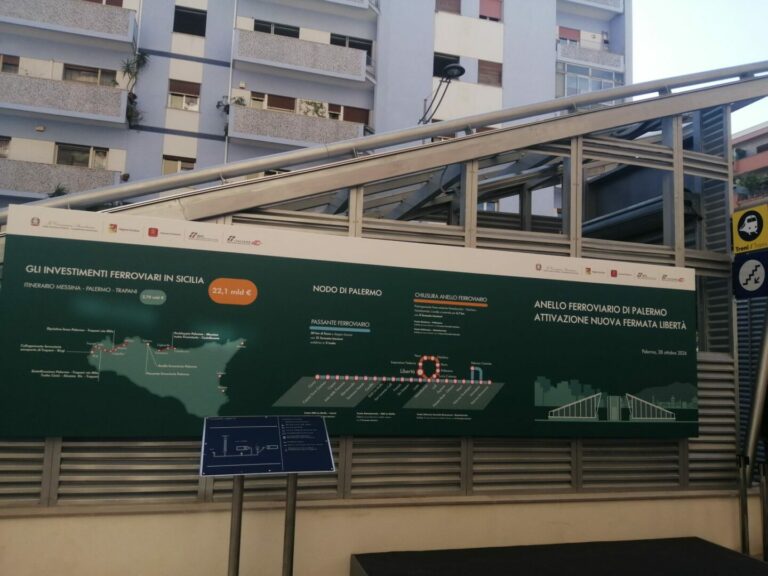 Anello ferroviario di Palermo, entra in funzione la nuova fermata Libertà