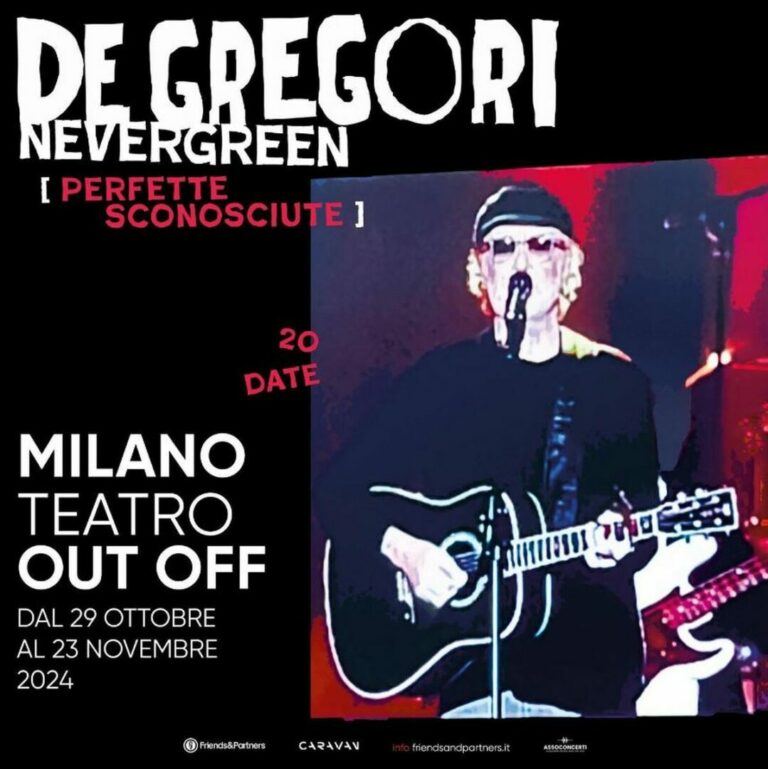 Francesco De Gregori, da domani 20 concerti al Teatro Out Off di Milano